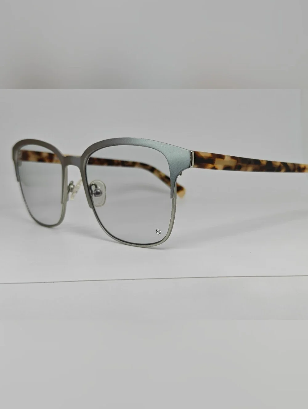 Intense. Brushed Silver Front, Bone Tortoise Temples. Women's.